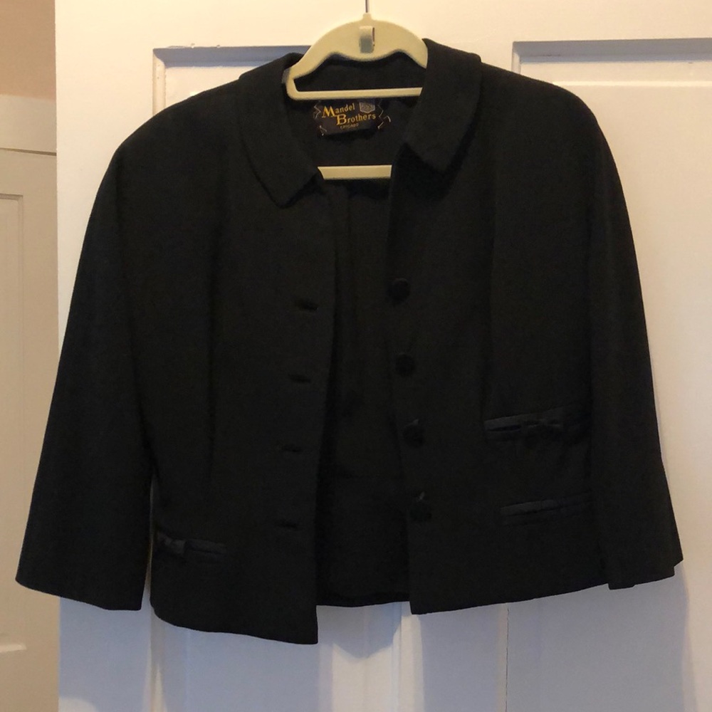 Vintage Black 1950s Waist Coat